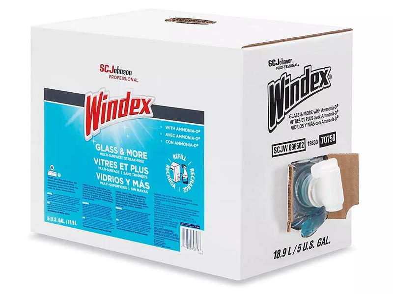 WINDEX GLASS CLEANER 5 GALLON REFILL - Glass & Surface Cleaners